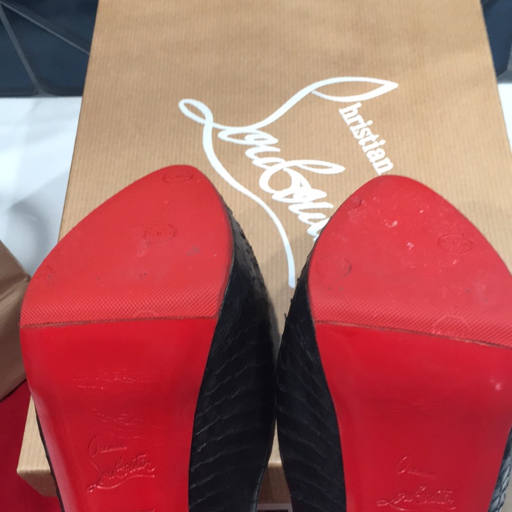 Christian Louboutin Altadama 140 Watersnake Black - Picture 16 of 16
